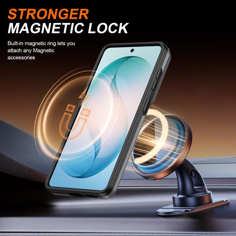For Samsung Galaxy S26 5G Camera Sliding Shield Magnetic Rotation Holder Phone Case