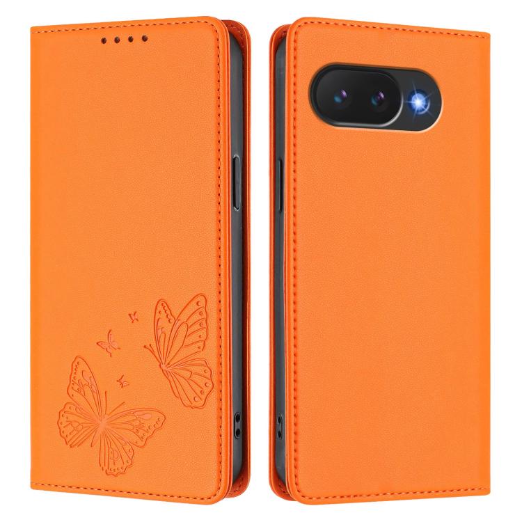 For Google Pixel 10a Strong Magnetic Dual Butterfly RFID Vegan Leather Phone Case
