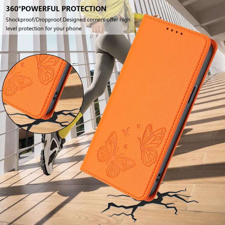 For Google Pixel 8a Strong Magnetic Dual Butterfly RFID Vegan Leather Phone Case