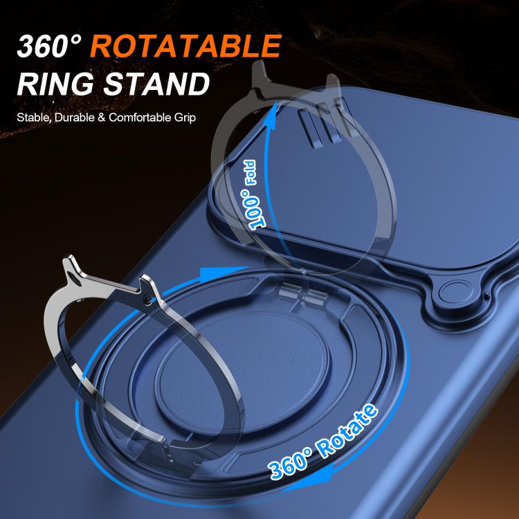 For Xiaomi 15T 5G Camera Sliding Shield Magnetic Rotation Holder Phone Case