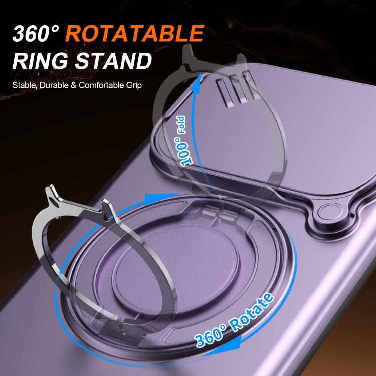For Xiaomi 15T 5G Camera Sliding Shield Magnetic Rotation Holder Phone Case