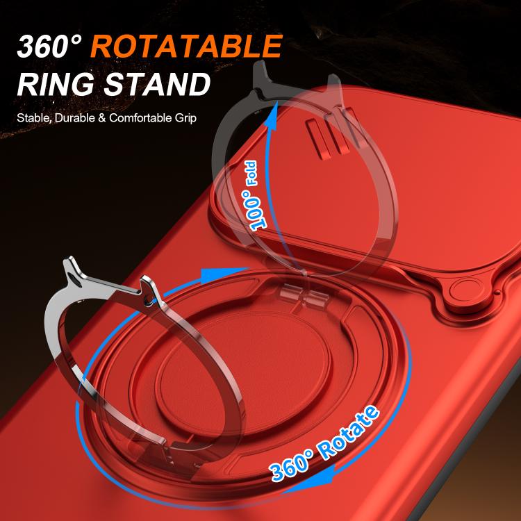 For Xiaomi 15T Pro 5G Camera Sliding Shield Magnetic Rotation Holder Phone Case