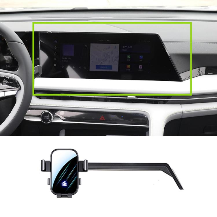 For Changan CS75 Plus 2022-2025 12.3 inch Car Screen Phone Holder Mount with Extension Arm - Black