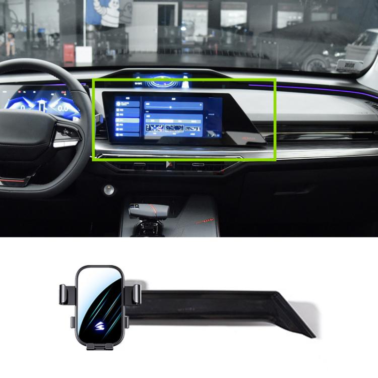 For Changan Oshan Z6 2022-2023 12.3 inch Car Screen Phone Holder Mount with Extension Arm - Black