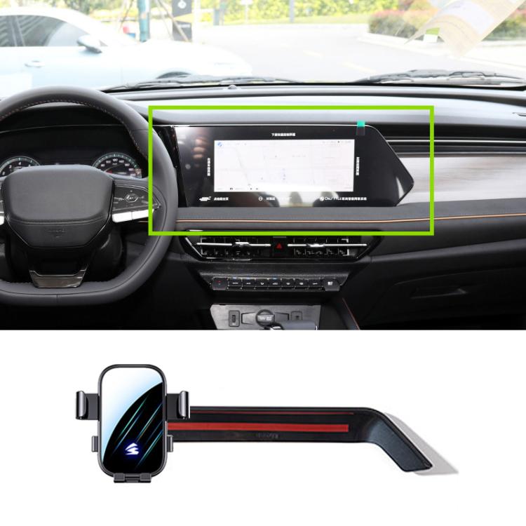 For Changan Oshan X7 Plus 22-23 7/10.25/12.3 inch Car Screen Phone Holder Mount with Extension Arm - Black