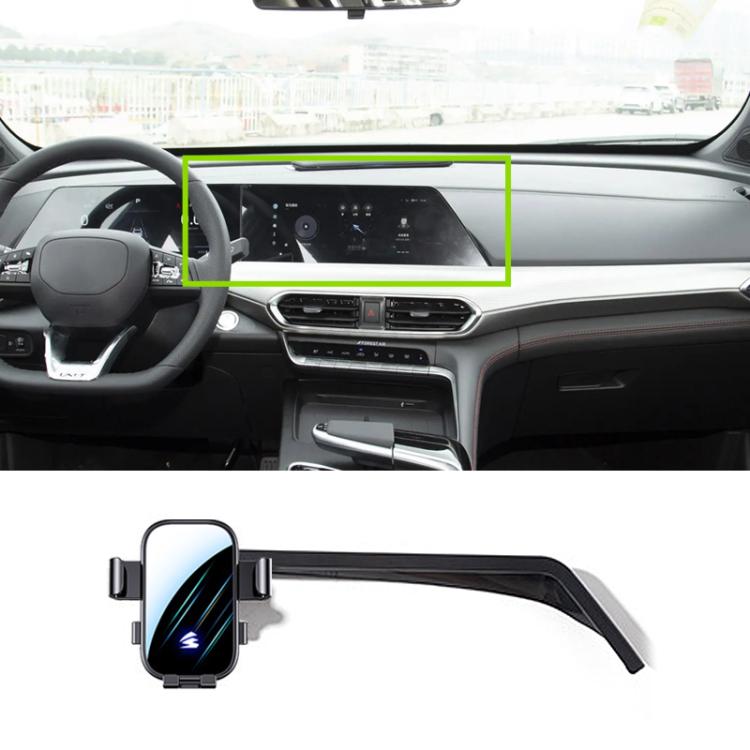 For Changan UNI-T 2020-2022 10.3 inch Car Screen Phone Holder Mount with Extension Arm - Black