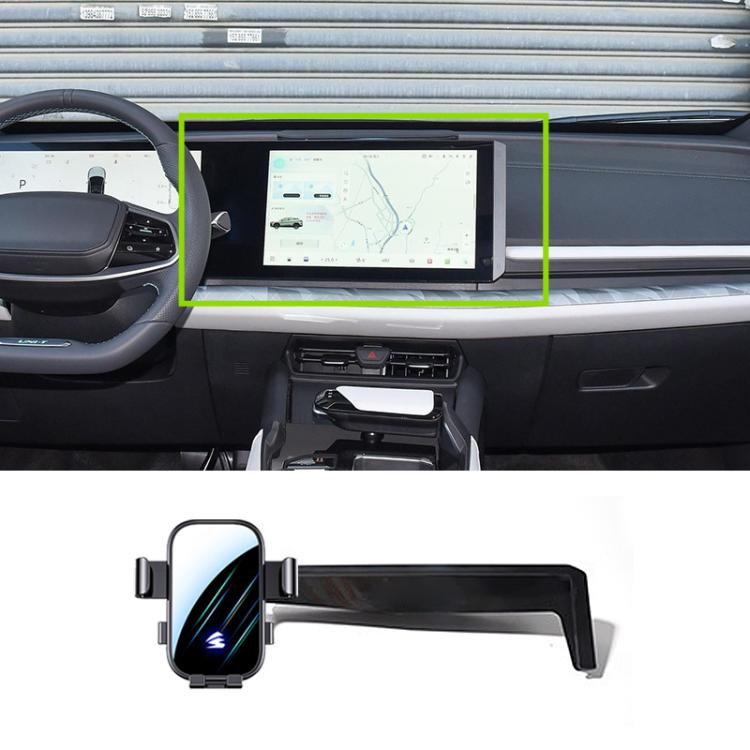 For Changan UNI-T 2023 12.8 inch Car Screen Phone Holder Mount with Extension Arm - Black