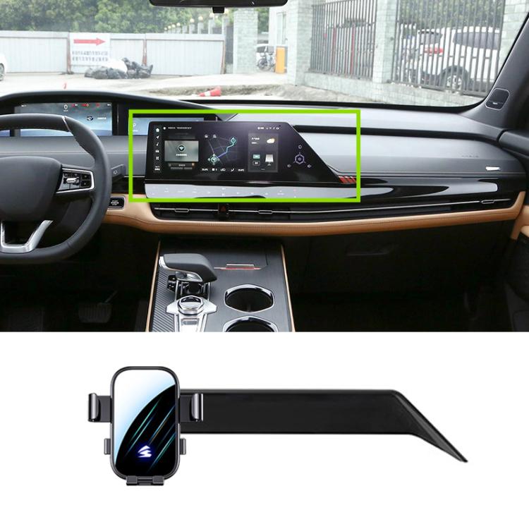For Changan UNI-K 2021-2024 12.3 inch Car Screen Phone Holder Mount with Extension Arm - Black