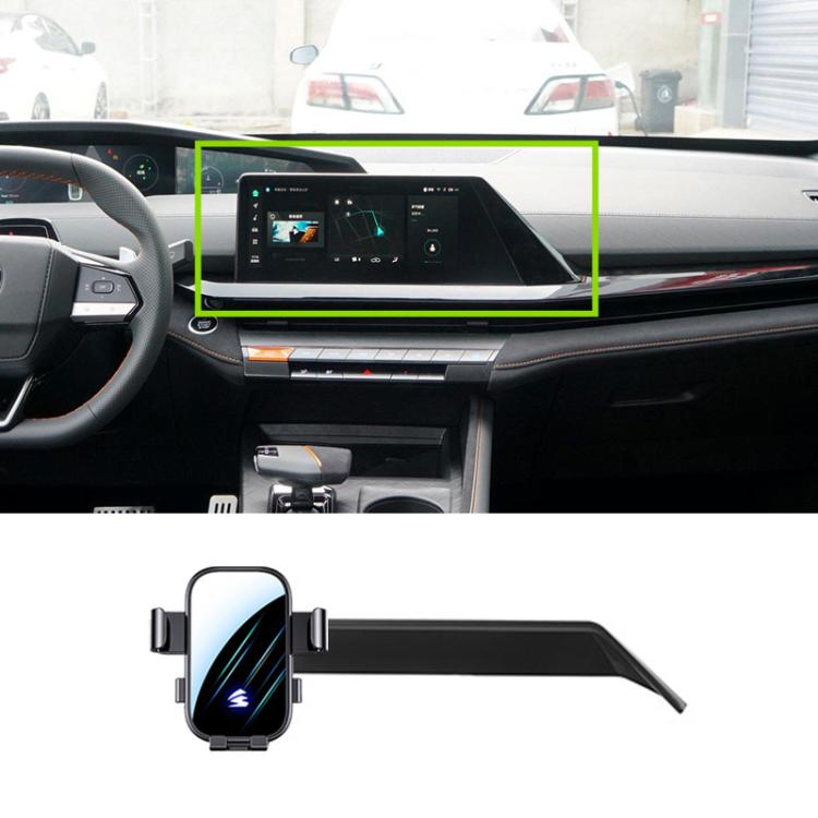 For Changan UNI-V 2022-2024 10.3 inch Car Screen Phone Holder Mount with Extension Arm - Black
