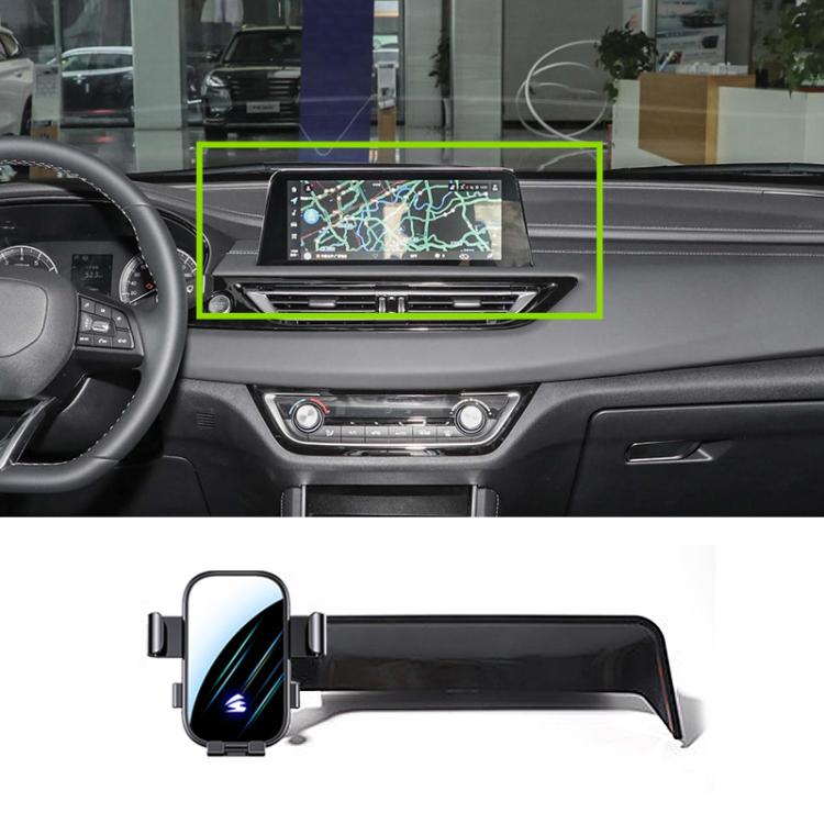 For Changan Raeton CC 20-24 10.25 inch Car Screen Phone Holder Mount with Extension Arm - Black