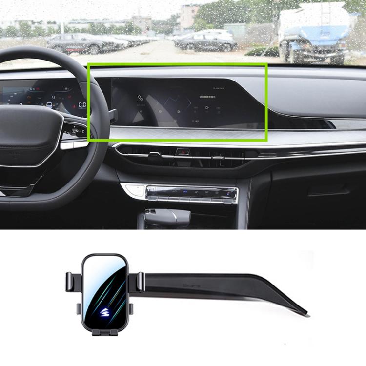 For Changan Eado PLUS 20-24 7/10.25 inch Car Screen Phone Holder Mount with Extension Arm - Black