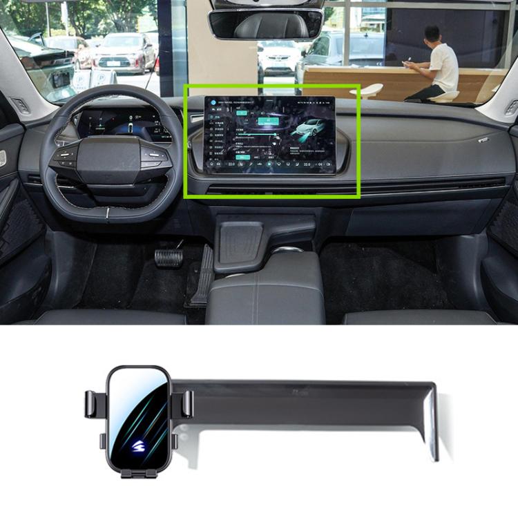 For Changan Deepal SL03 22-25 14.6 inch Car Screen Phone Holder Mount with Extension Arm - Black