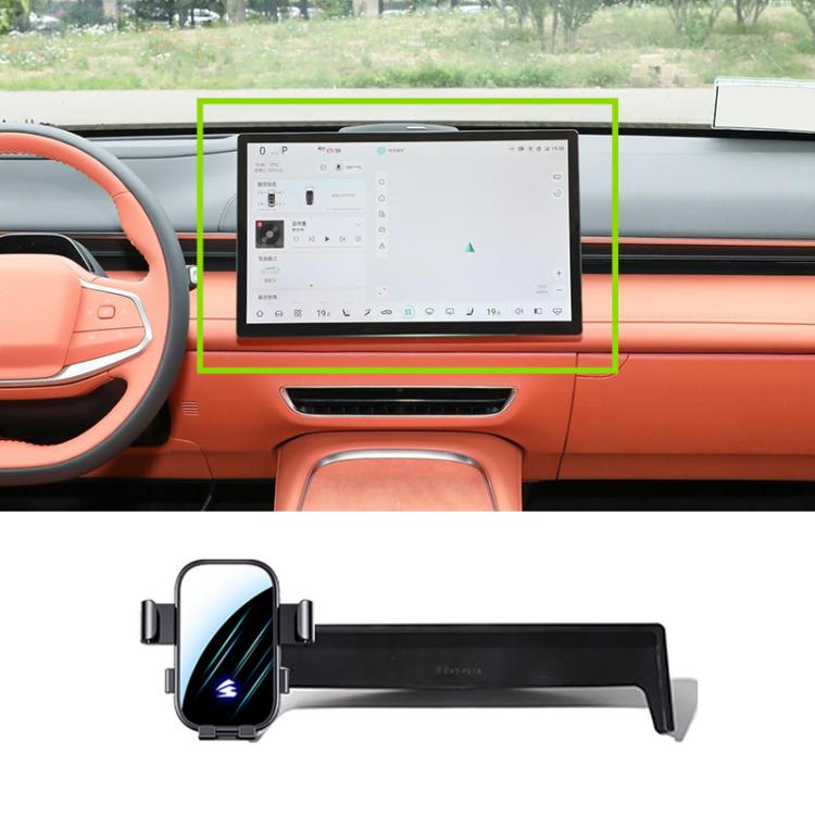 For Changan Deepal S7 23-24 15.6 inch Car Screen Phone Holder Mount with Extension Arm - Black