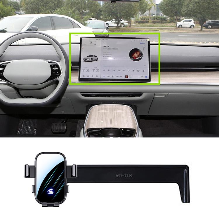 For Changan NEVO A07 23-26 15.4 inch Car Screen Phone Holder Mount with Extension Arm - Black