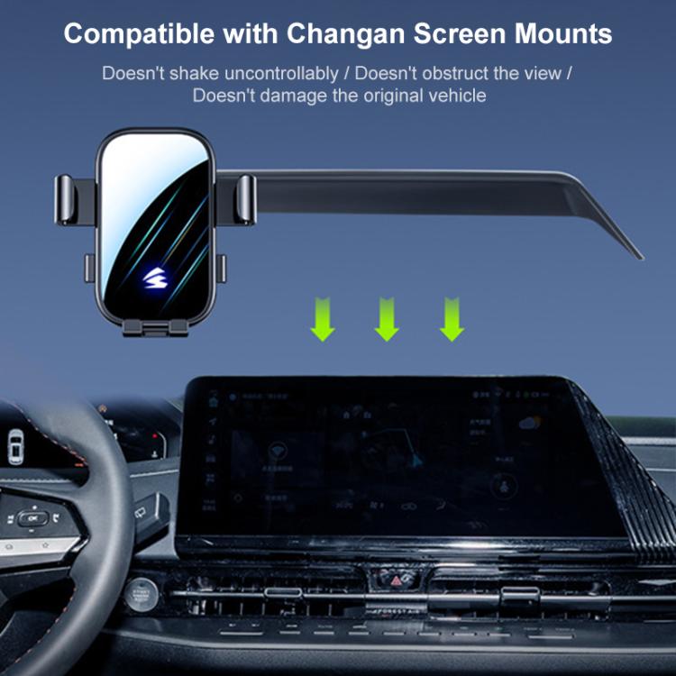 For Changan CS75 Plus 2025 14.6 inch Car Screen Phone Holder Mount with Extension Arm - Black