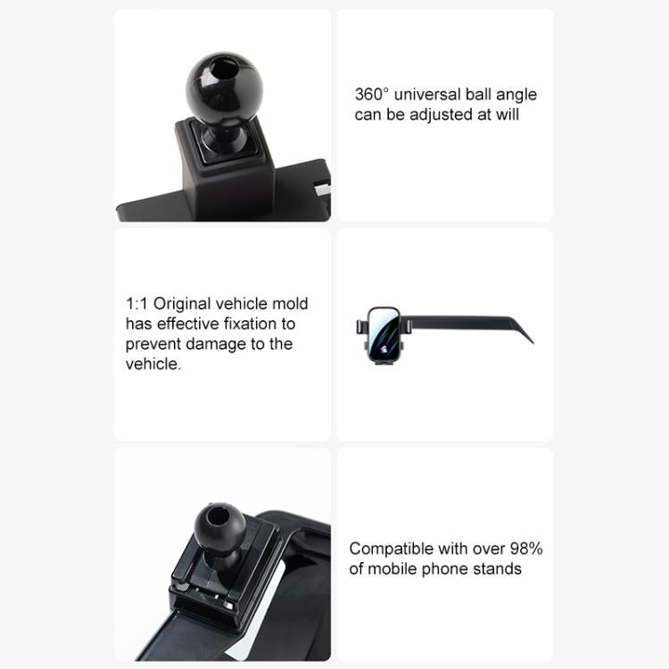 For Changan UNI-K 2021-2024 12.3 inch Car Screen Phone Holder Mount with Extension Arm - Black
