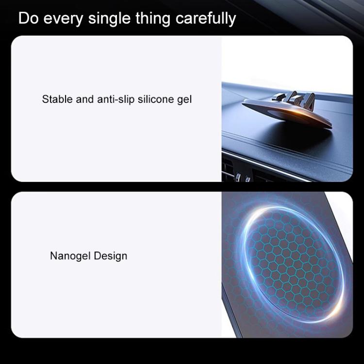 Car 3 in 1 Anti-Slip Storage Rotating Parking Number Plate Dashboard Phone Holder - Black