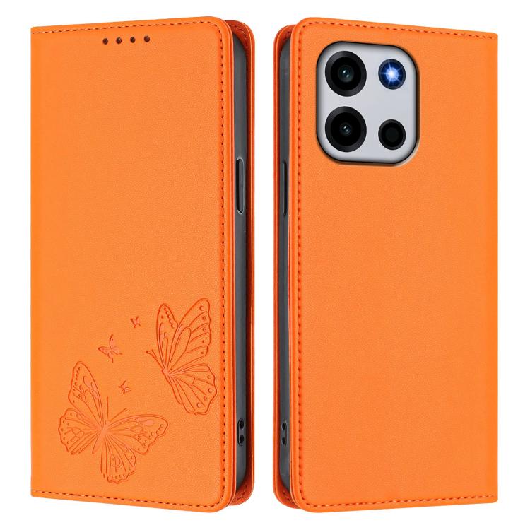 For OnePlus Turbo 6 / OnePlus Turbo 6V Strong Magnetic Dual Butterfly RFID Vegan Leather Phone Case