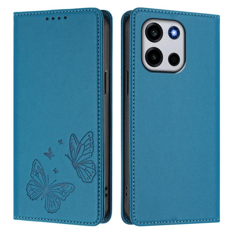 For OnePlus Turbo 6 / OnePlus Turbo 6V Strong Magnetic Dual Butterfly RFID Vegan Leather Phone Case