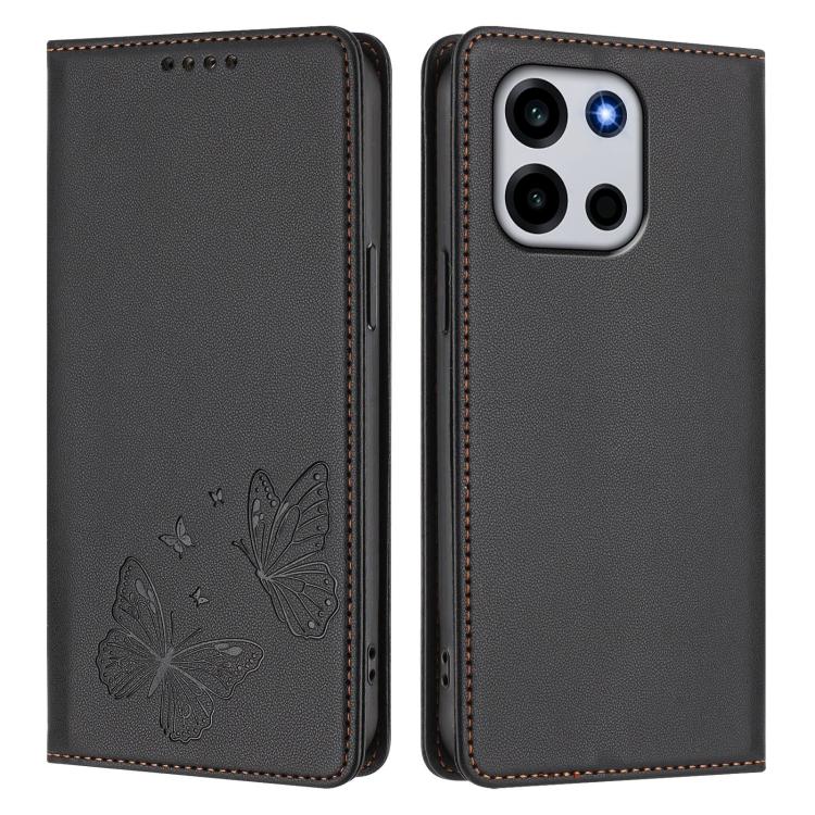 For OnePlus Turbo 6 / OnePlus Turbo 6V Strong Magnetic Dual Butterfly RFID Vegan Leather Phone Case