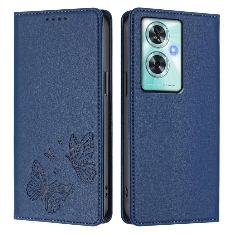 For OnePlus Nord N30 SE Strong Magnetic Dual Butterfly RFID Vegan Leather Phone Case