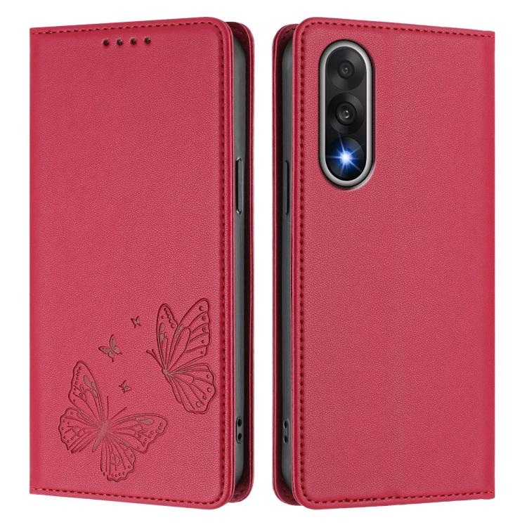 For OnePlus Nord 5 / Ace 5 Ultra Strong Magnetic Dual Butterfly RFID Vegan Leather Phone Case