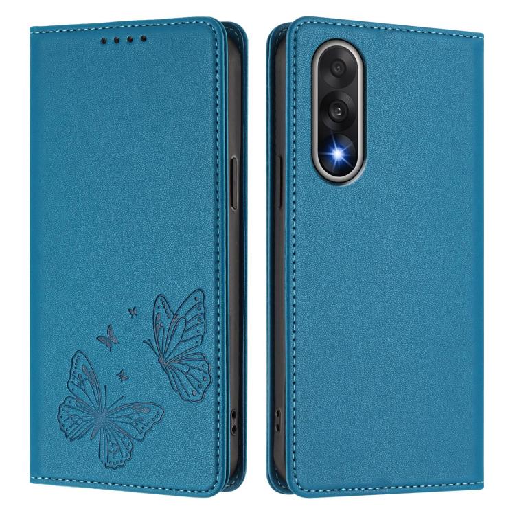 For OnePlus Nord 5 / Ace 5 Ultra Strong Magnetic Dual Butterfly RFID Vegan Leather Phone Case