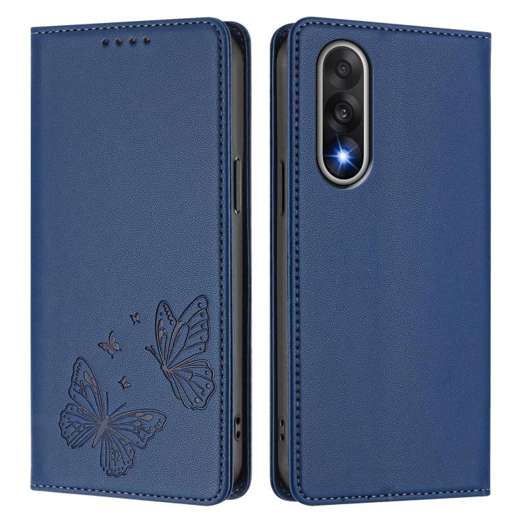 For OnePlus Nord 5 / Ace 5 Ultra Strong Magnetic Dual Butterfly RFID Vegan Leather Phone Case
