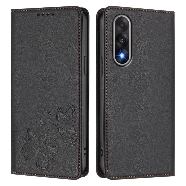 For OnePlus Nord 5 / Ace 5 Ultra Strong Magnetic Dual Butterfly RFID Vegan Leather Phone Case