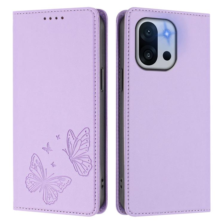 For OnePlus 13T Strong Magnetic Dual Butterfly RFID Vegan Leather Phone Case
