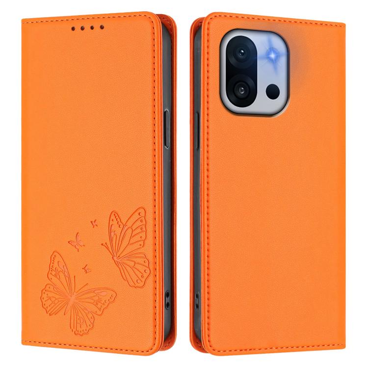 For OnePlus 13T Strong Magnetic Dual Butterfly RFID Vegan Leather Phone Case