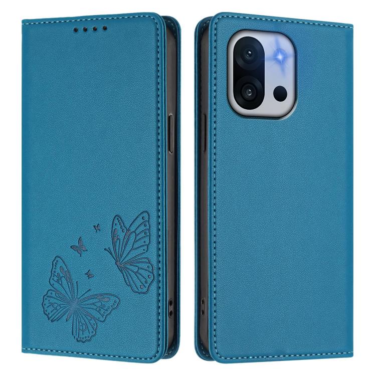 For OnePlus 13T Strong Magnetic Dual Butterfly RFID Vegan Leather Phone Case