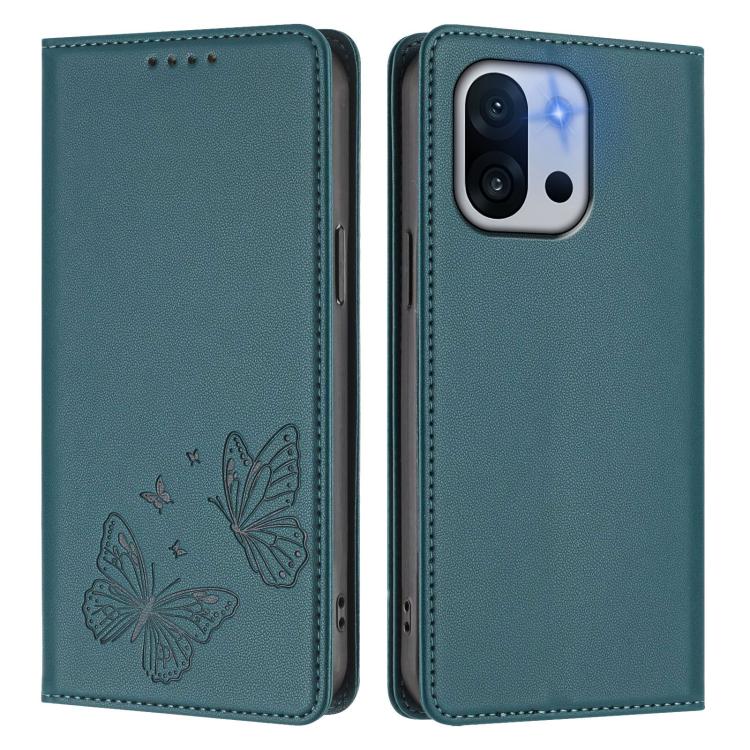 For OnePlus 13T Strong Magnetic Dual Butterfly RFID Vegan Leather Phone Case