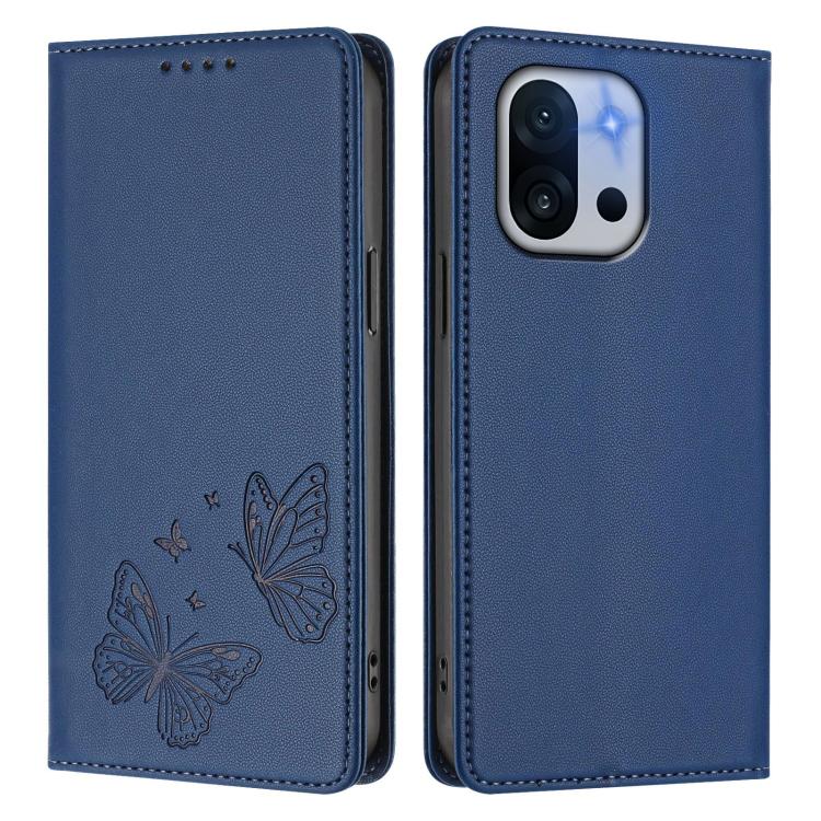 For OnePlus 13T Strong Magnetic Dual Butterfly RFID Vegan Leather Phone Case