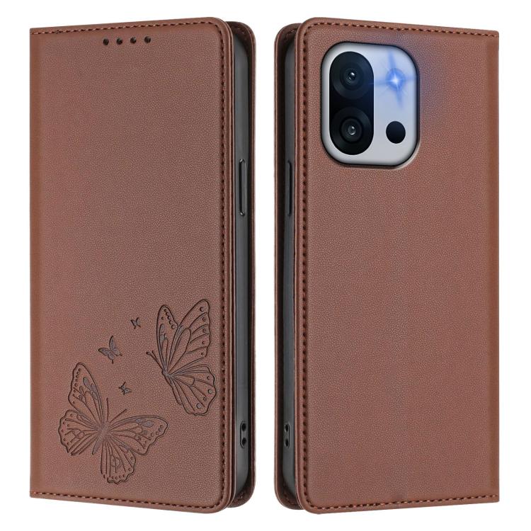 For OnePlus 13T Strong Magnetic Dual Butterfly RFID Vegan Leather Phone Case