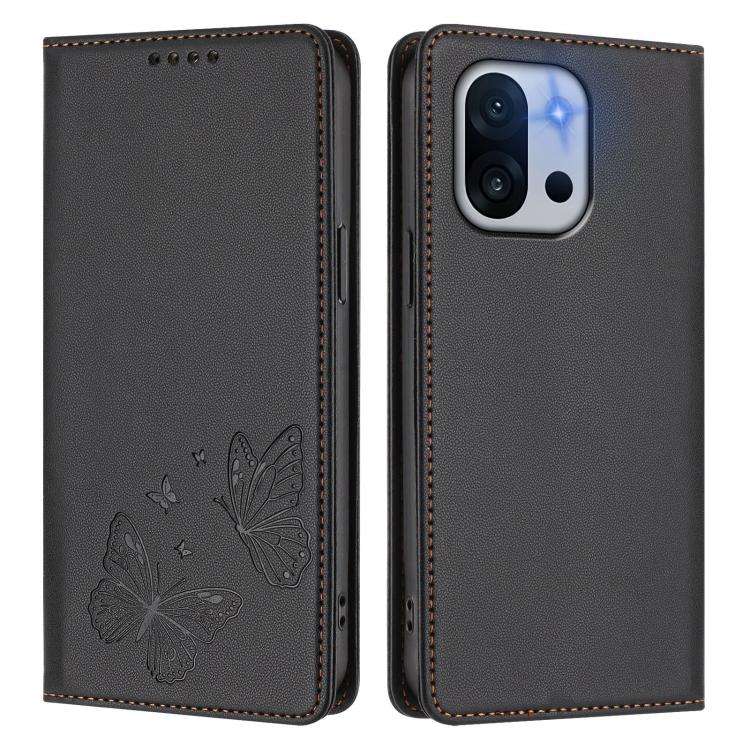 For OnePlus 13T Strong Magnetic Dual Butterfly RFID Vegan Leather Phone Case