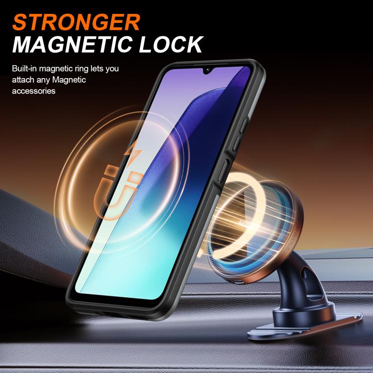 For Redmi 14C / 14R / Poco C75 Camera Sliding Shield Magnetic Rotation Holder Phone Case