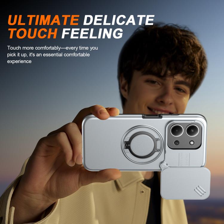 For Redmi 15C 5G / 4G Global 171mm Camera Sliding Shield Magnetic Rotation Holder Phone Case