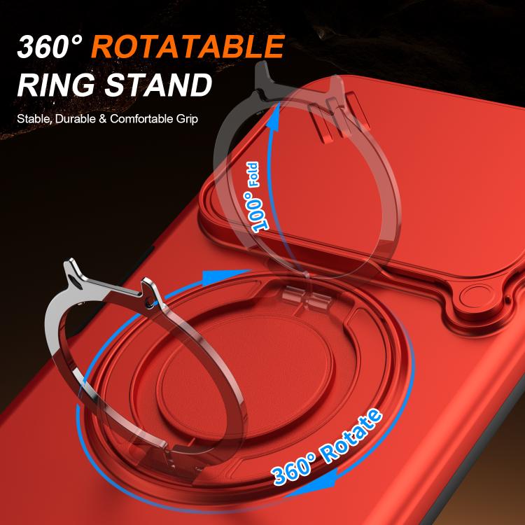 For Redmi 15C 5G / 4G EU 173mm Camera Sliding Shield Magnetic Rotation Holder Phone Case