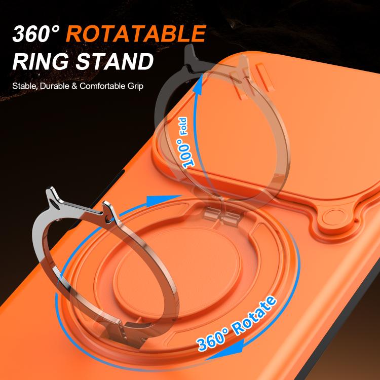For Redmi A5 4G 171.7mm / Poco C71 Camera Sliding Shield Magnetic Rotation Holder Phone Case