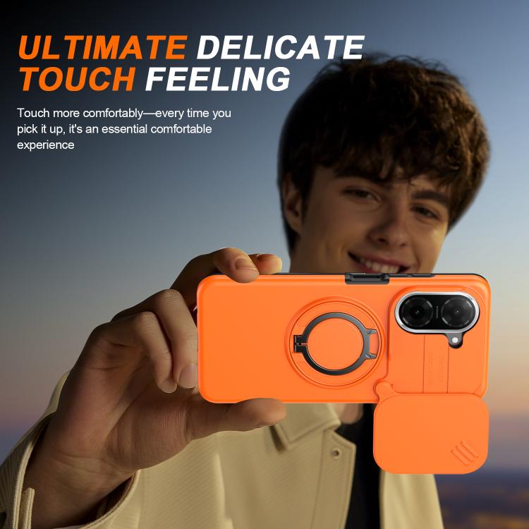 For Redmi A5 4G 171.7mm / Poco C71 Camera Sliding Shield Magnetic Rotation Holder Phone Case