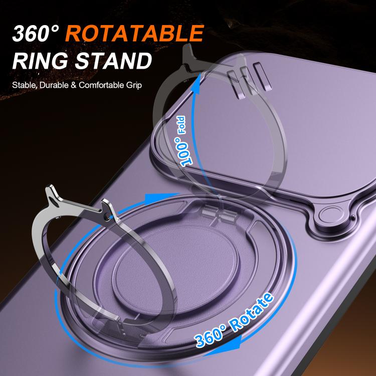 For Redmi A5 4G 171.7mm / Poco C71 Camera Sliding Shield Magnetic Rotation Holder Phone Case