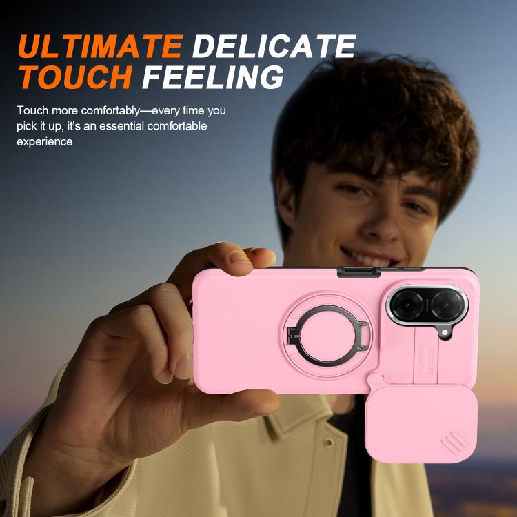For Redmi A5 4G 171.7mm / Poco C71 Camera Sliding Shield Magnetic Rotation Holder Phone Case