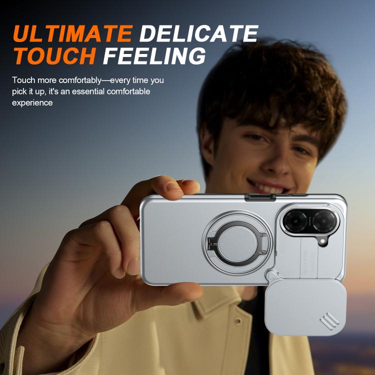 For Redmi A5 4G 171.7mm / Poco C71 Camera Sliding Shield Magnetic Rotation Holder Phone Case