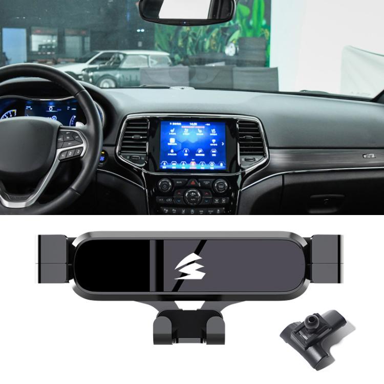 For Jeep Grand Cherokee 2014-2020 Car Air Vent Metal Gravity Phone Holder Mount - Black
