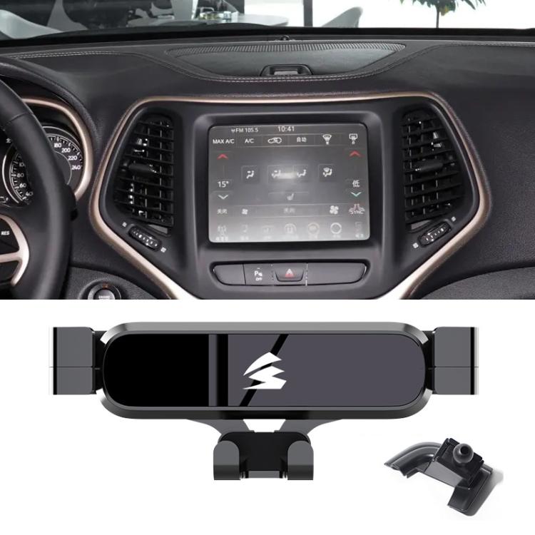 For Jeep Cherokee 2016-2017 Car Air Vent Metal Gravity Phone Holder Mount - Black