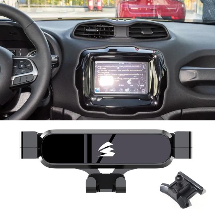 For Jeep Renegade 2016-2021 Car Air Vent Metal Gravity Phone Holder Mount - Black