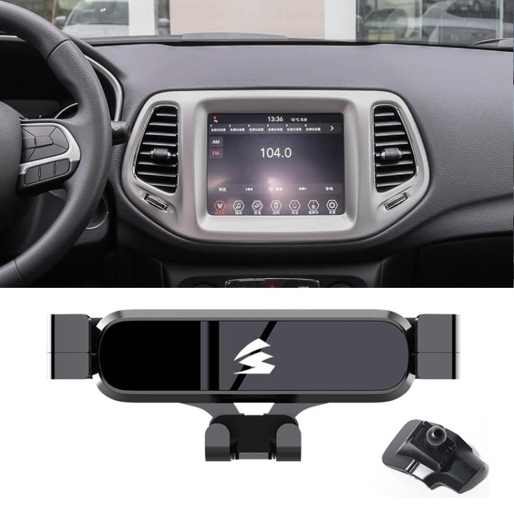 For Jeep Compass 2017-2020 Car Air Vent Metal Gravity Phone Holder Mount - Black