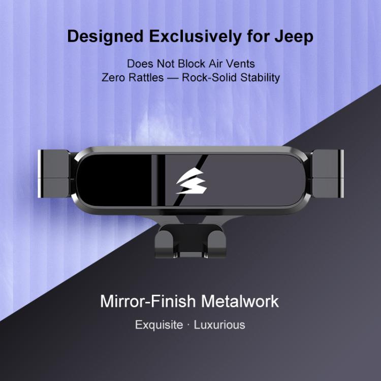 For Jeep Wrangler 2011-2018 Car Air Vent Metal Gravity Phone Holder Mount - Black