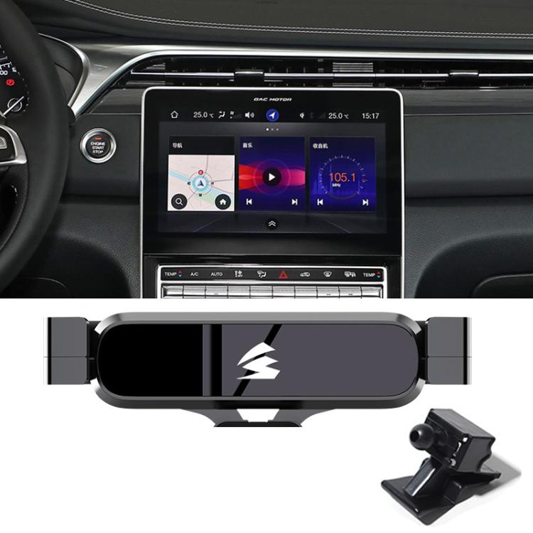 For Trumpchi GS5 2019-2021 / GS4 PLUS 2021 Car Air Vent Metal Gravity Phone Holder Mount - Black